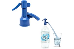 Sodafall Fizz Saver Soda bottle dispenser for seltzer/club soda and soda pop (blue)