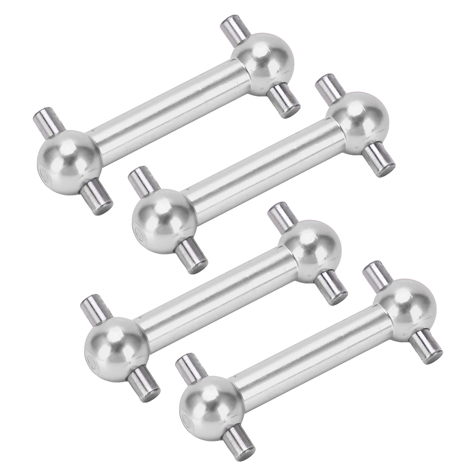 Dog Bone Drive Shaft Set,4PCS Aluminum Alloy Dog Bone Drive Shaft Set for TT01 TT02 RC Car Upgrade Parts(Silver)