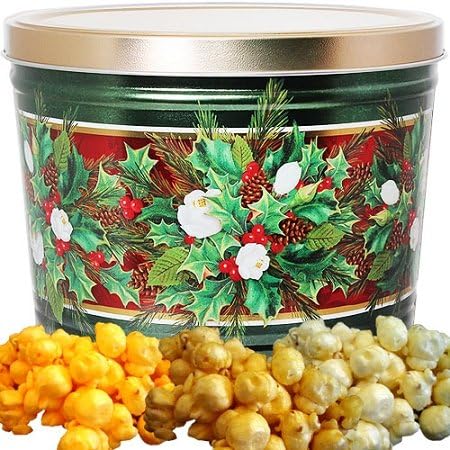 Christmas Bouquet Popcorn Gift Tin Small