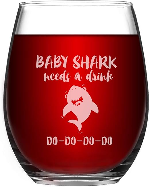 Amazon Com Vaso De Vino Para Los Amantes De Los Tiburones Con