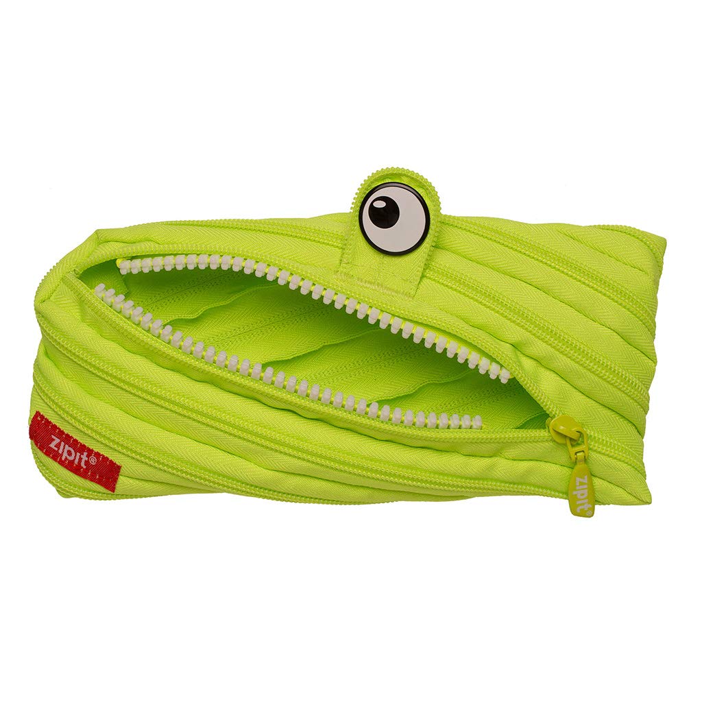 ZIPIT Monster Pencil Case for Boys | Pencil Pouch for School, College and Office | Pencil Bag for Kids (Green) — image 1