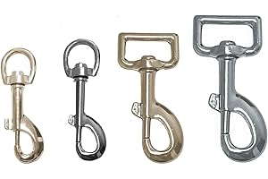 SKRNRHRERY Swivel snap Hooks, Dog Leash Snaps Hooks Stainless Steel 316 Marine Grade Scuba Diving Clip is Suitable for Heavy Dog Strap Clips, Key Chains, Purses, schoolbags, Wallets, Belts and pet Collars 4pcs.