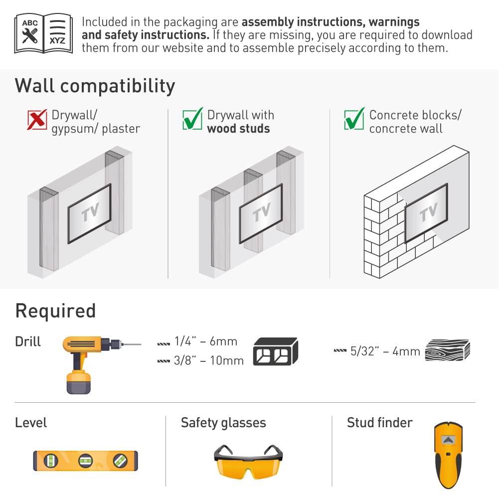 Barkan Long TV Wall Mount, 13-65 inch Full Motion Articulating - 4 Movement Flat/Curved Screen Bracket, Holds up to 79lbs, Extremely Extendable, Fits LED OLED LCD