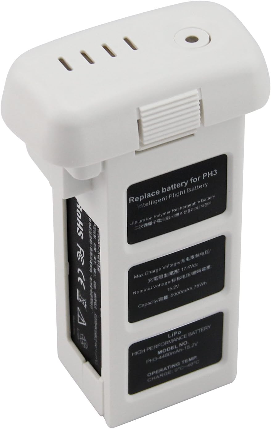 Royelerstore 15.2V 5000mAh Intelligent Replacement Flight Battery for DJI Phantom 3 Drones - Upgraded