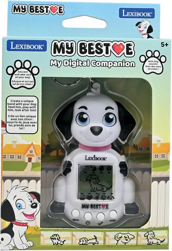 , Console My Best-E Cane con schermo LCD e portachiavi, Bianco, JLMBDOG