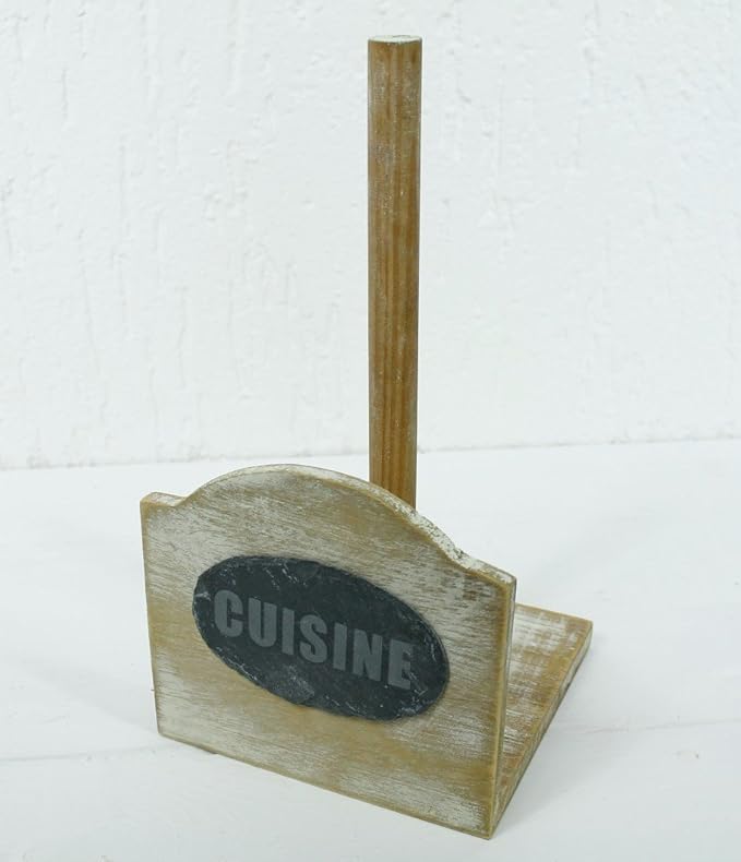 Nostalgischer Halter für Küchenrollen - CUISINE - aus Holz mit