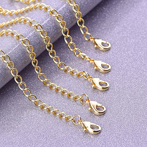 EBOOT 5 Pieces Necklace Extenders Chain Extenders Set for Necklace