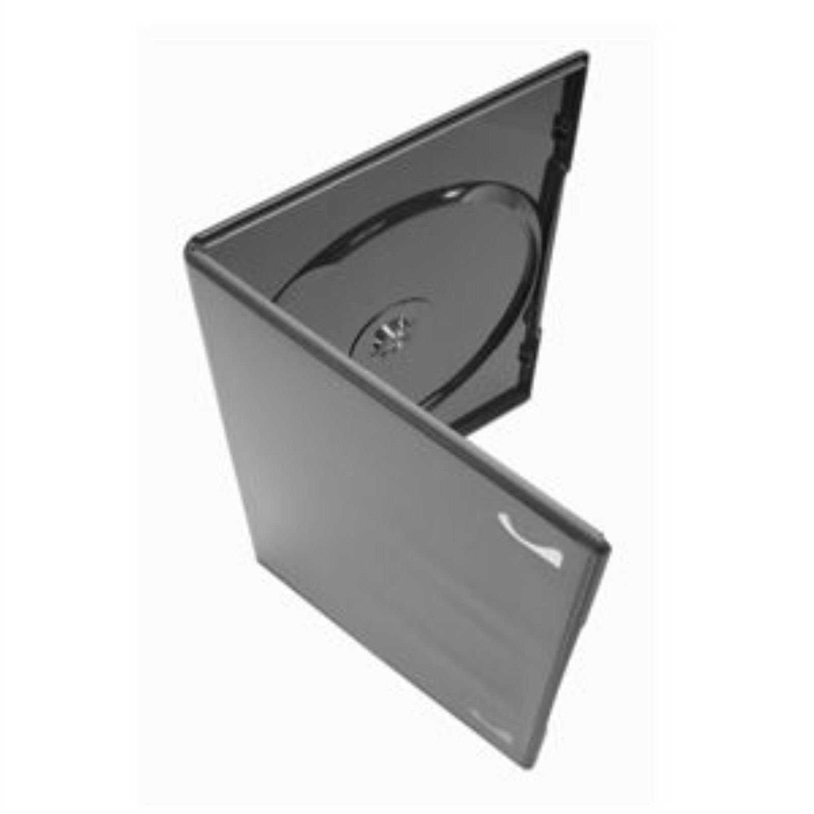 100 X Dragon Trading Single Black CD DVD Blu Ray Disc Cases With 7mm Spine. Cases have Outer Sleeve For Artwork Inlay and Booklet Clips.