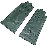 Sandy Ting Simple Sytle Women Winter Warm Lambskin Driving Leather Gloves