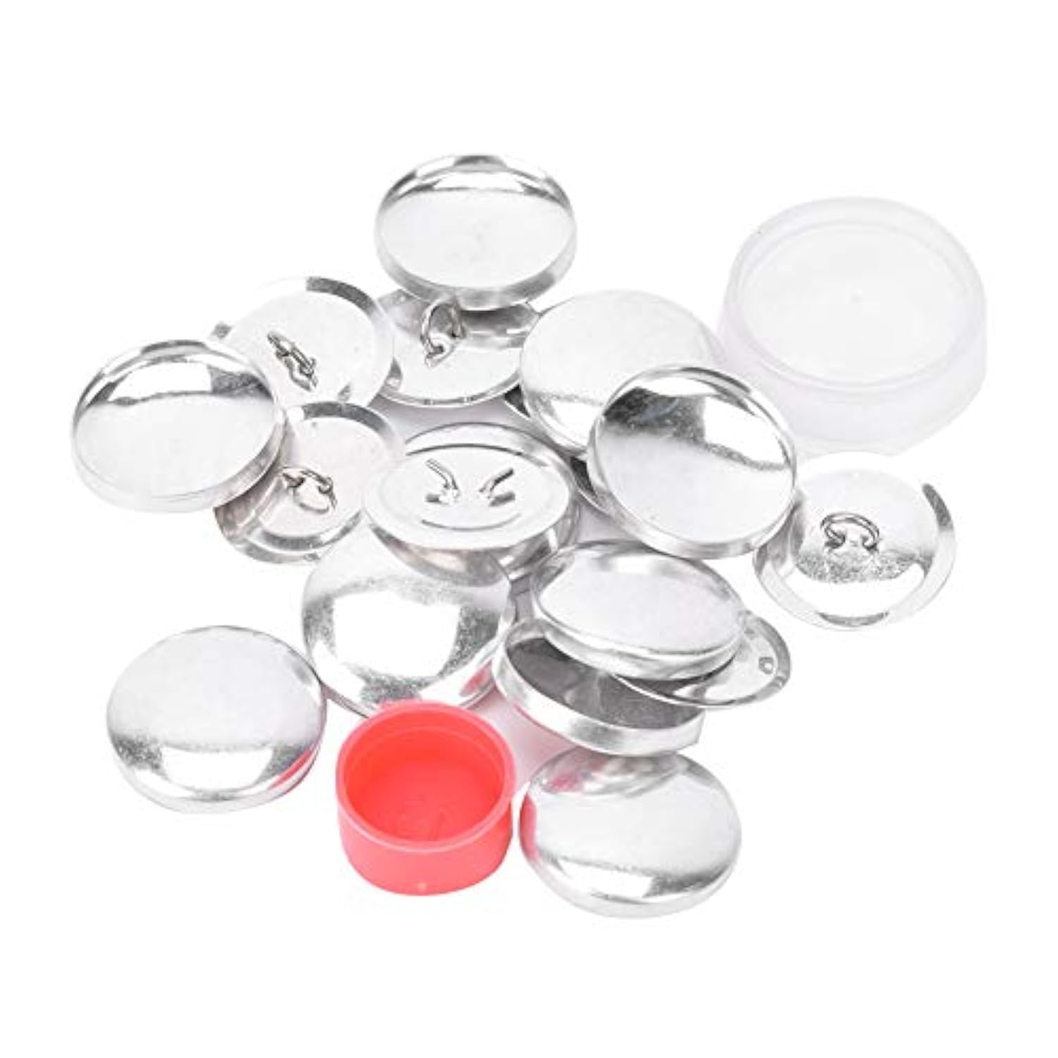 Pssopp Cover Round Button Base Cover Buttons Kit Cloth Bag Cover Buttons Kit Round Button Self Cover Buttons with Flat Backs DIY Handmade Crafts(25MM)