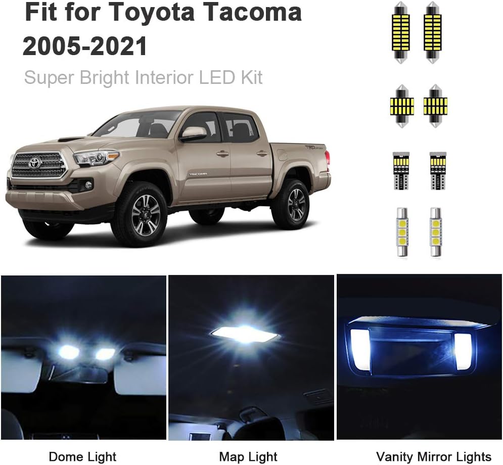 10pcs Interior LED Lights Kit Super Bright LED Map