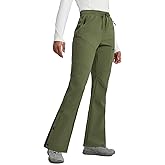 baleaf Women's Waterproof Pants Hiking Snow Fleece Lined Pockets Thermal Warm Insulated Softshell Ski