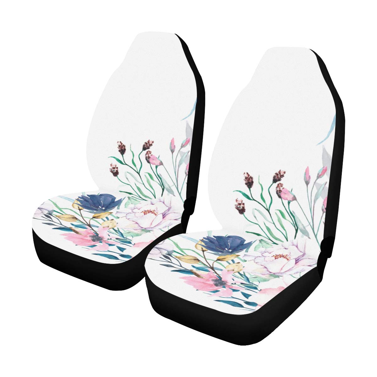 Amazon.com: Universal Car Seat Covers Front Seats 2pc Meadow Flowers