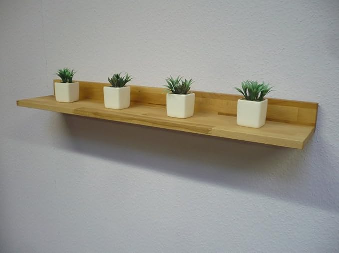 Saku-System Hängeboard Bücherregal Kernbuche Massivholz Ablageboard 150 cm Schweberegal