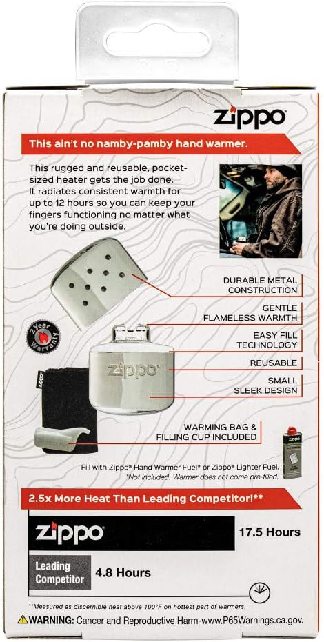 Zippo Hand Warmer, 12-Hour - Chrome Silver: Sus: Sports & Outdoors