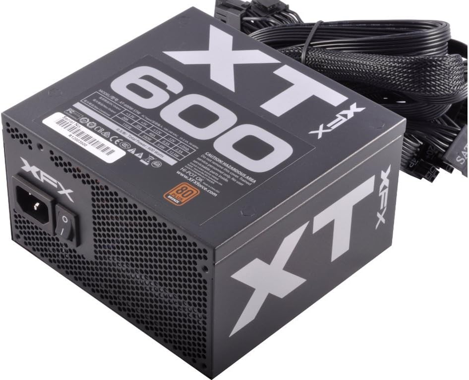 XFX 600W XT Series Full Wired 80+ Bronze ATX 600 Power Supply P1600BXTFR