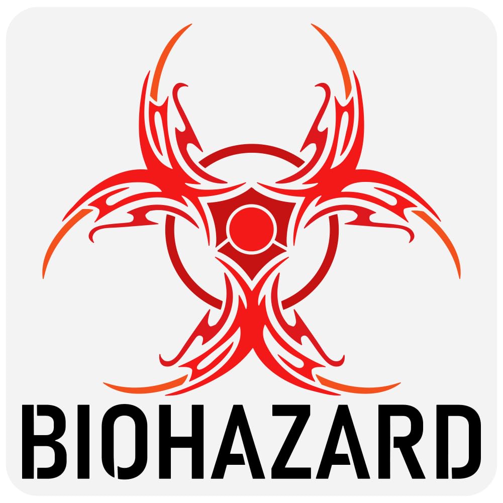 FINGERINSPIRE Biohazard Symbol Painting Stencil 30x30cm Reusable Symbol Theme Spraying Stencil Wall DIY Craft Stencil Dommage Biologique Decorative Drawing Template for Wall Painting