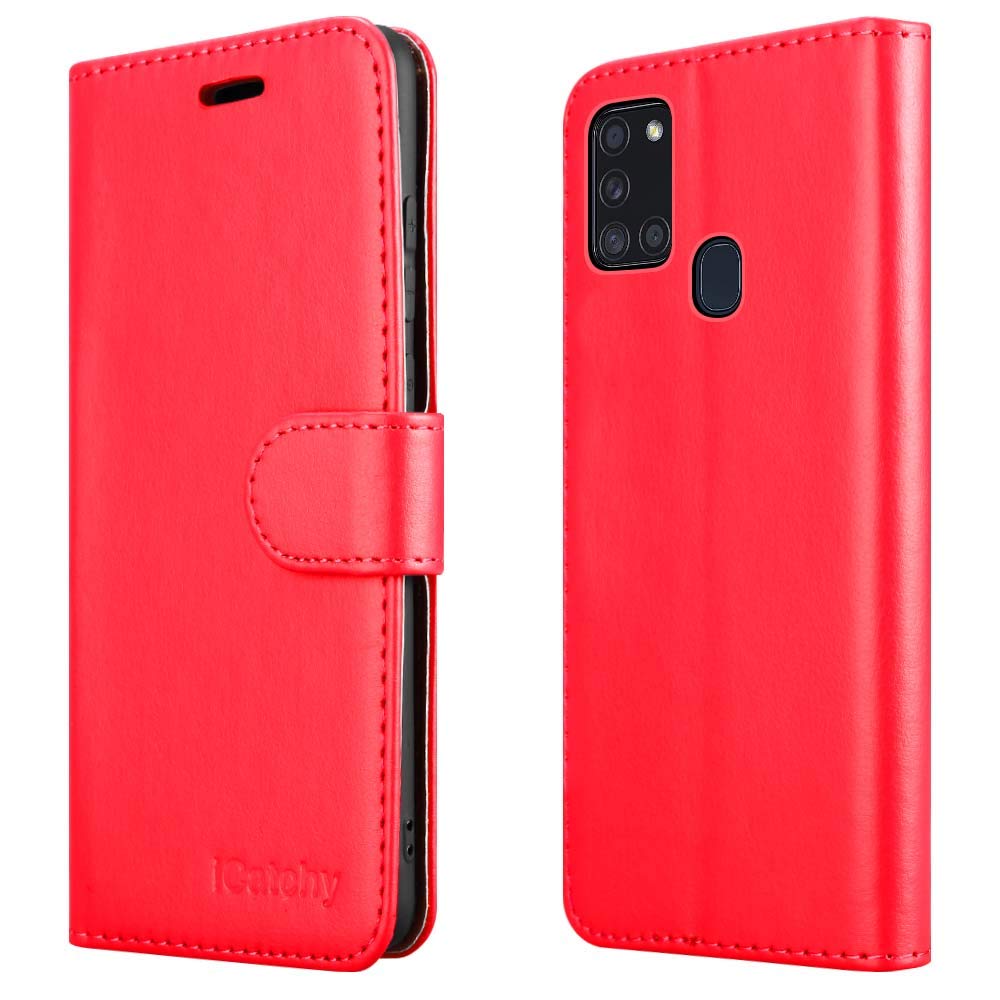Samsung Galaxy A21s Leather Wallet Case Cover with Viewing Stand - 6.5"