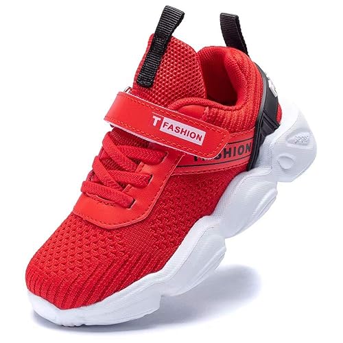 Breathable Sneakers Boys Red Running Shoes HOBIBEAR Boys