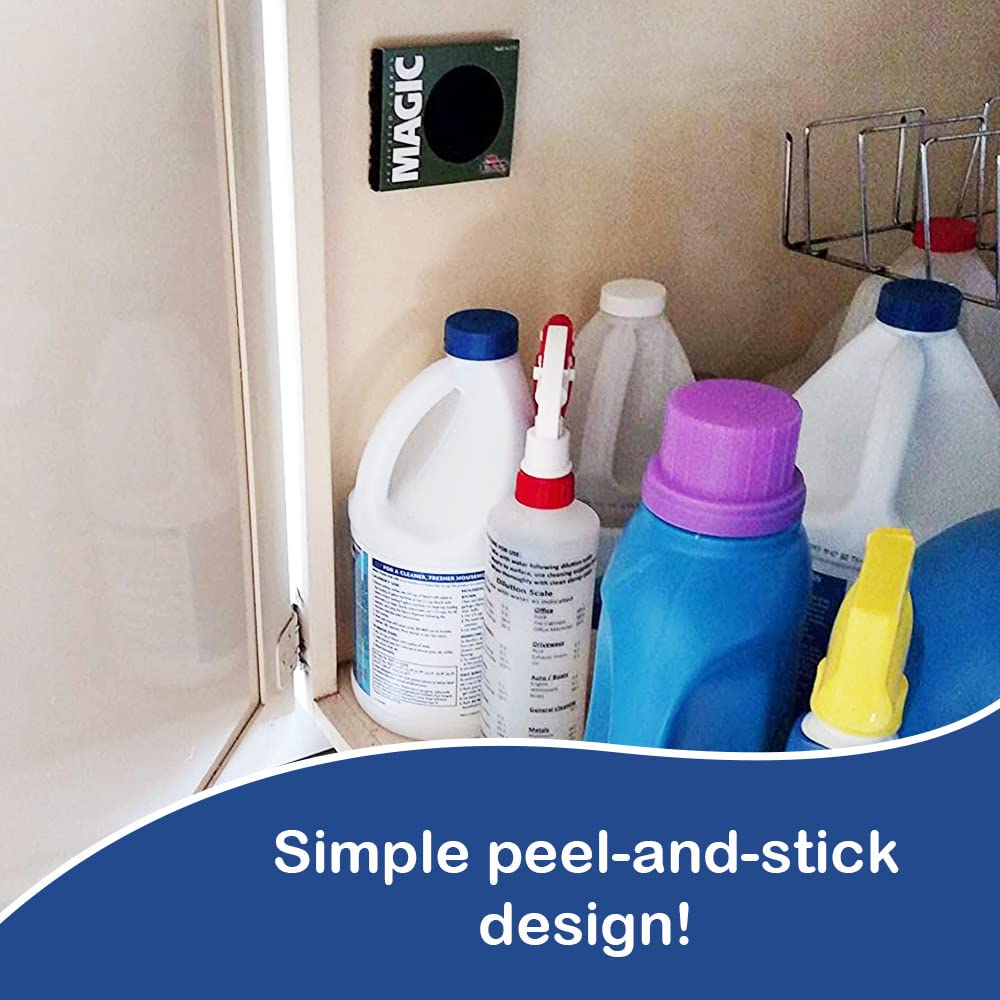 Trash Magic Activated Charcoal Trash Can Odor Eliminator - Peel & Stick Garbage Can Deodorizer - Air Freshener for Fridge, Compost, Drawers & Diaper Pails - Lasts 4 Months - Made in USA (1 Pack)