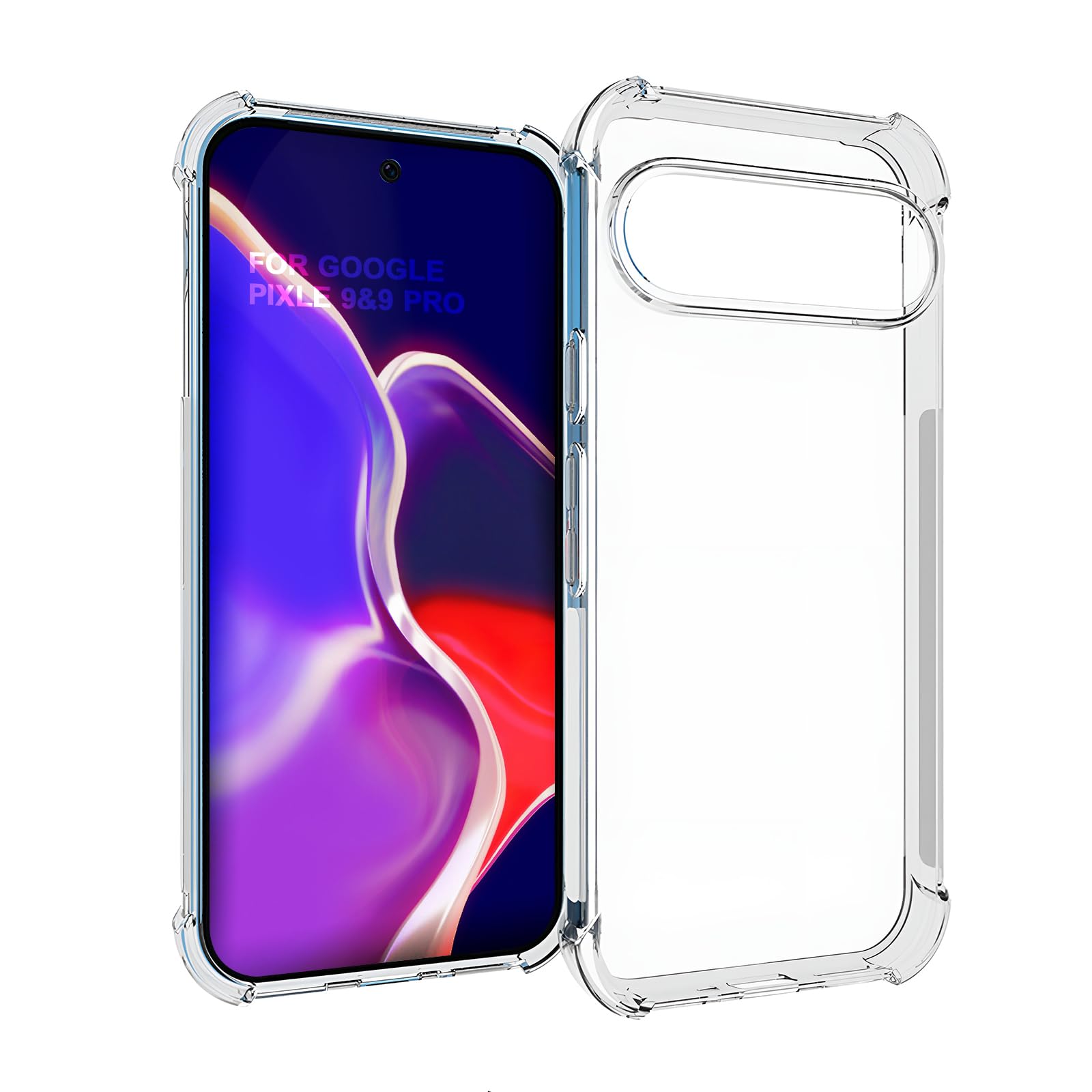 TailTech Case for Google Pixel 9/9 Pro Case Google Pixel 9/9 Pro Phone Case - Transparent TPU, Bumper Case Compatible with Google Pixel 9/9 Pro