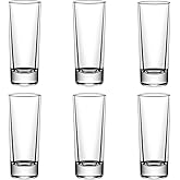 eispap 2 Ounce Shot Glasses Heavy Base, Small Liquor and Spirit Glasses, Durable Tequila Bar Glasses For Alcohol and Espresso Shots, Shooter Glass Set 2oz / 60ml (6-clear)