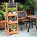 Giantex 3-Tier Plant Stand with Decorative Chalkboard Flower Rack with 3 Removable Tray Wood Multipurpose Freestanding Display Shelvesthumb 2
