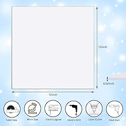 Zonon 5 Pcs Clear Polycarbonate Sheets 12 x 12 x