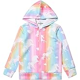 Girls Zip Up Hoodie Jacket Unicorn Sweatshirt with Pockets