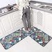 Leebei Kitchen Mats Non Slip Washable Doormat - Water-Absorbent Anti-Slip Mat Decompression Mat for Kitchen Bedroom Bathroom,Area Rugs Carpet (15.7×23.6 inch + 15.7×47.2 inch) (Bohemian)