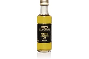 FD TARTUFI White Truffle Oil 100 ml (3.40fl oz) Gourmet Food Seasoning | Dressing - Made in Italy | Extra Virgin Olive Oil | 