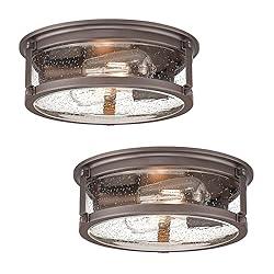 FOITTON 2Pack Industrial Flush Mount Light