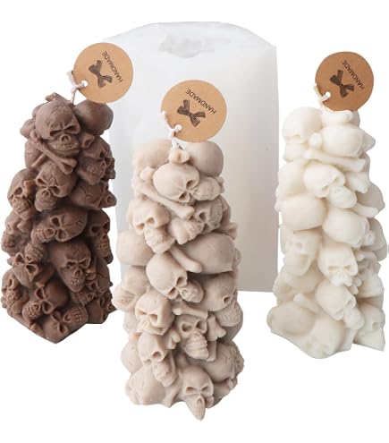 Vertebrae Spine Candle Silicone Mold - 3D Halloween Theme Mold For Making Resin, Wax, Soap Crafts