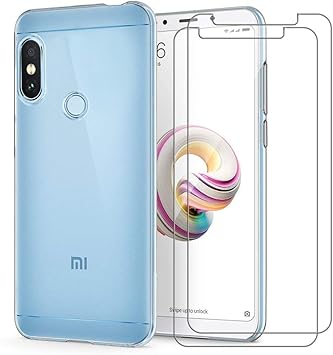 Funda Para Xiaomi Redmi Note 5 + [2 Pack] Protector Pantalla Cristal Templado Xiaomi Note 5, EasyBee Transparente Silicona Fundas Flexible TPU Ultra-Delgado Carcasa Protección Para Xiaomi Redmi Note 5: Amazon.es: Electrónica