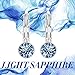 Qianse Blue Dangle Austrian Crystal Earrings