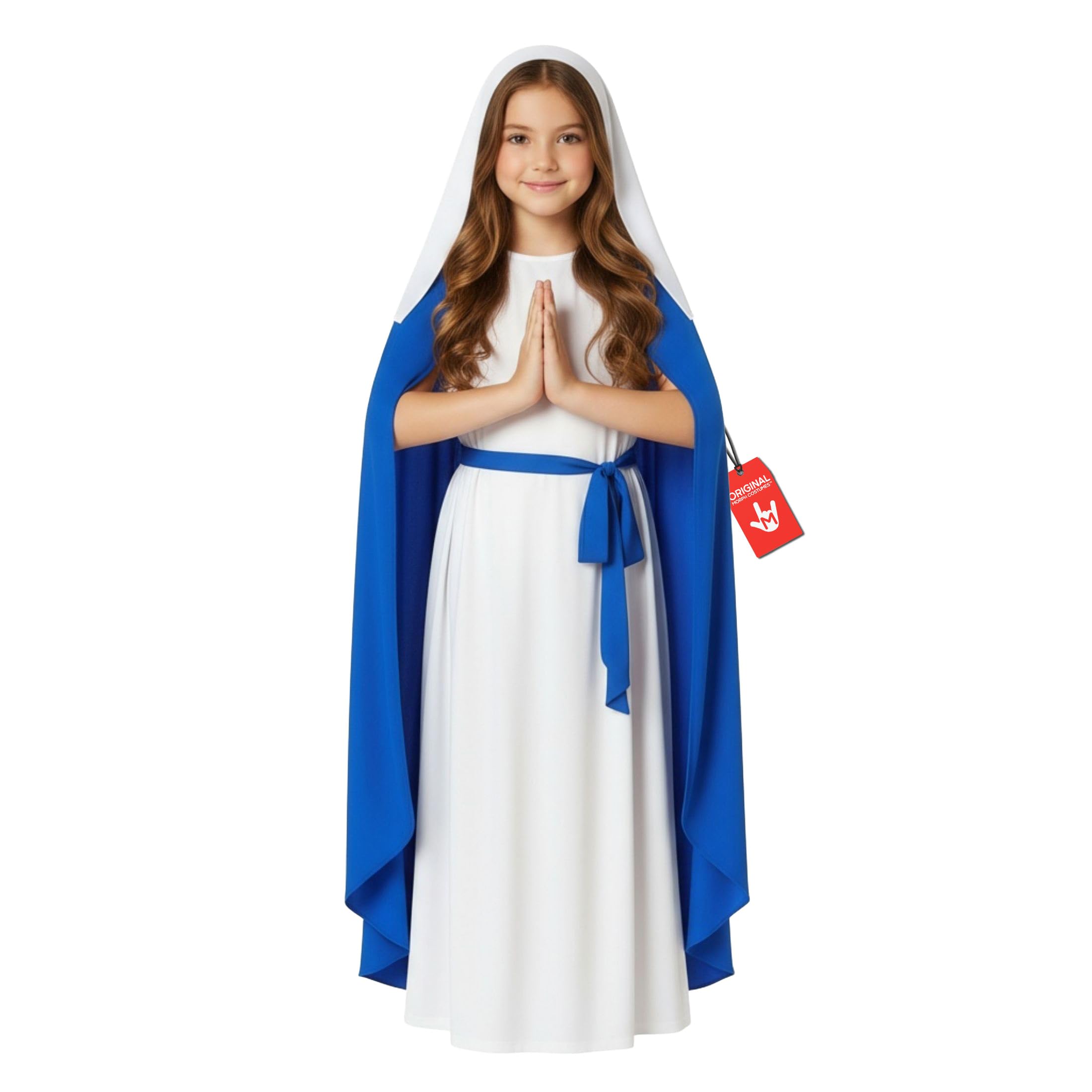Morph Girls Virgin Mary Fancy Dress Costume, Christmas Fancy Dress Costume for Girls Available in Medium