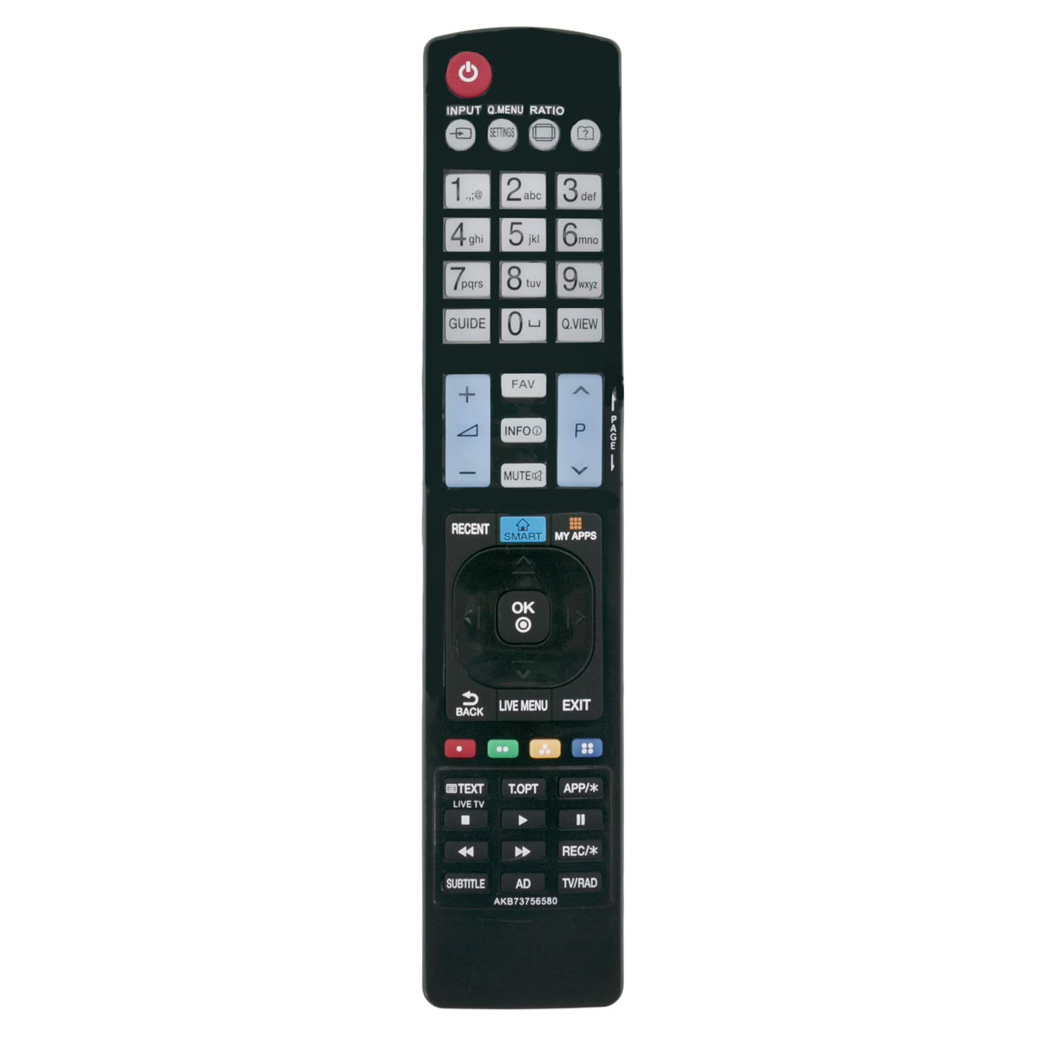 VINABTY AKB73756580 Remote Control Compatible with LG AKB73756571 42LB630V 55LB630V 60lb870v-za 47LB630V 42lb631v-zl 55lb630v-za 32lb652v-za 32lb653v-zk 32lb650v-ze 32lb650v-zn