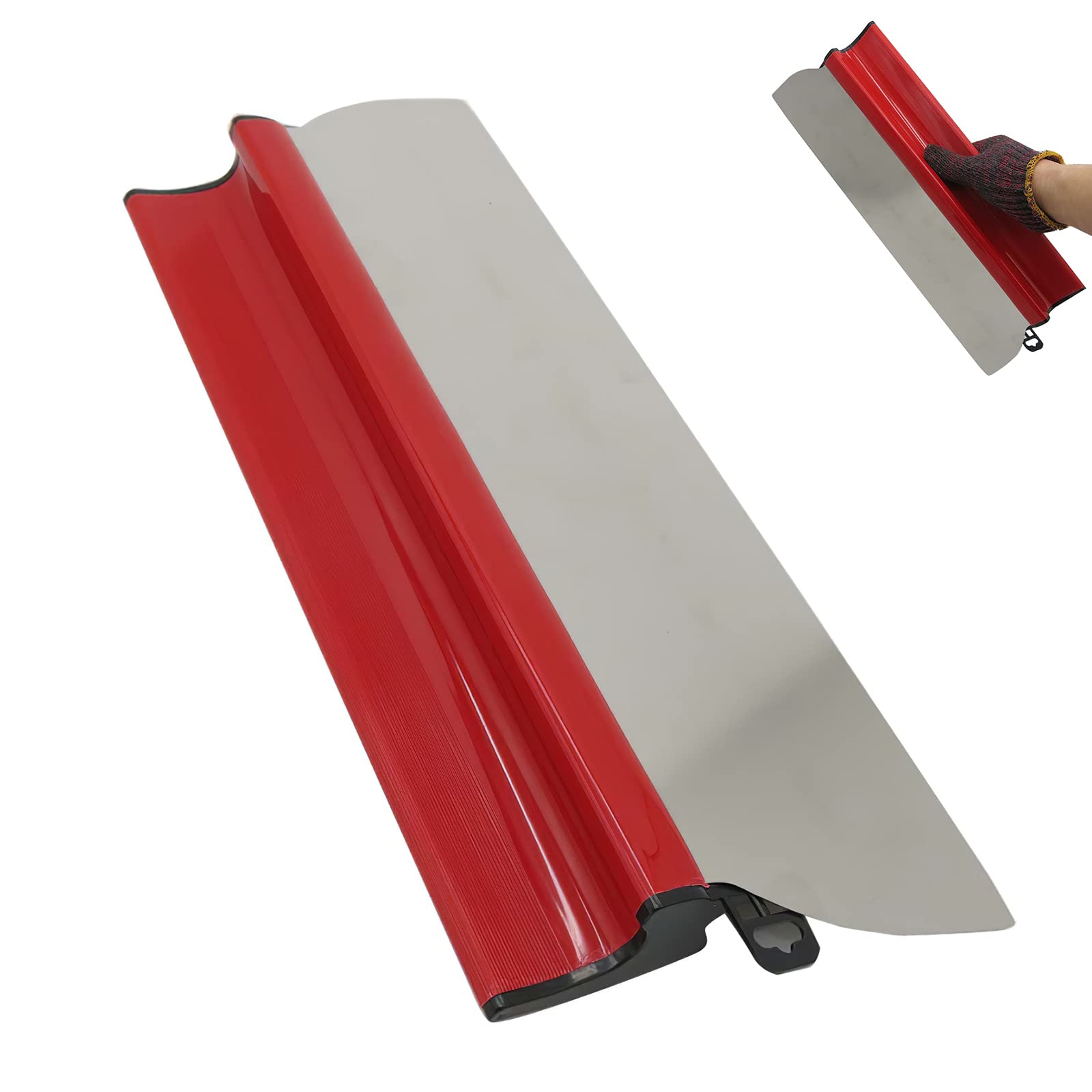 Drywall Skimming Blade - 40cm Smoothing Spatula High Grade Skimming Drywall Professional Plastering Trowel Durable Semi Flexible Finishing Trowel with Z-Shaped Handle (40CM)