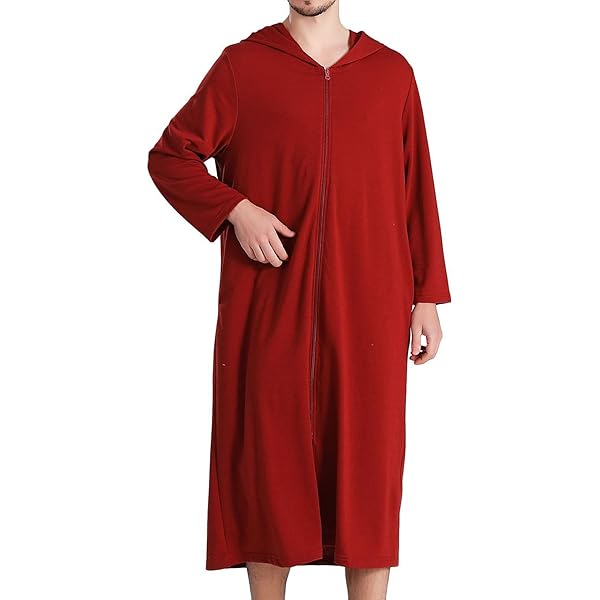 Men's Housecoat SWSMCLT Men's Summer House Coat V Neck Soft Zipper