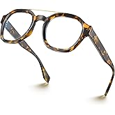 VISOONE Retro Round Anti Eyestrain Metal Medium Eyewear Blue Light Blocking Glasses for Computer Gaming Women Man SANFORD