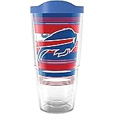 Tervis NFL Buffalo Bills - Hype Stripes Made in USA Double Walled Insulated Tumbler Travel Cup Keeps Drinks Cold & Hot, 24oz, Classic