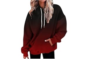 SHAOBGE Womens Plus Size Hoodies Tops Casual Long Sleeve Drawstring Loose Hooded Pullover Sweatshirt with Pocket
