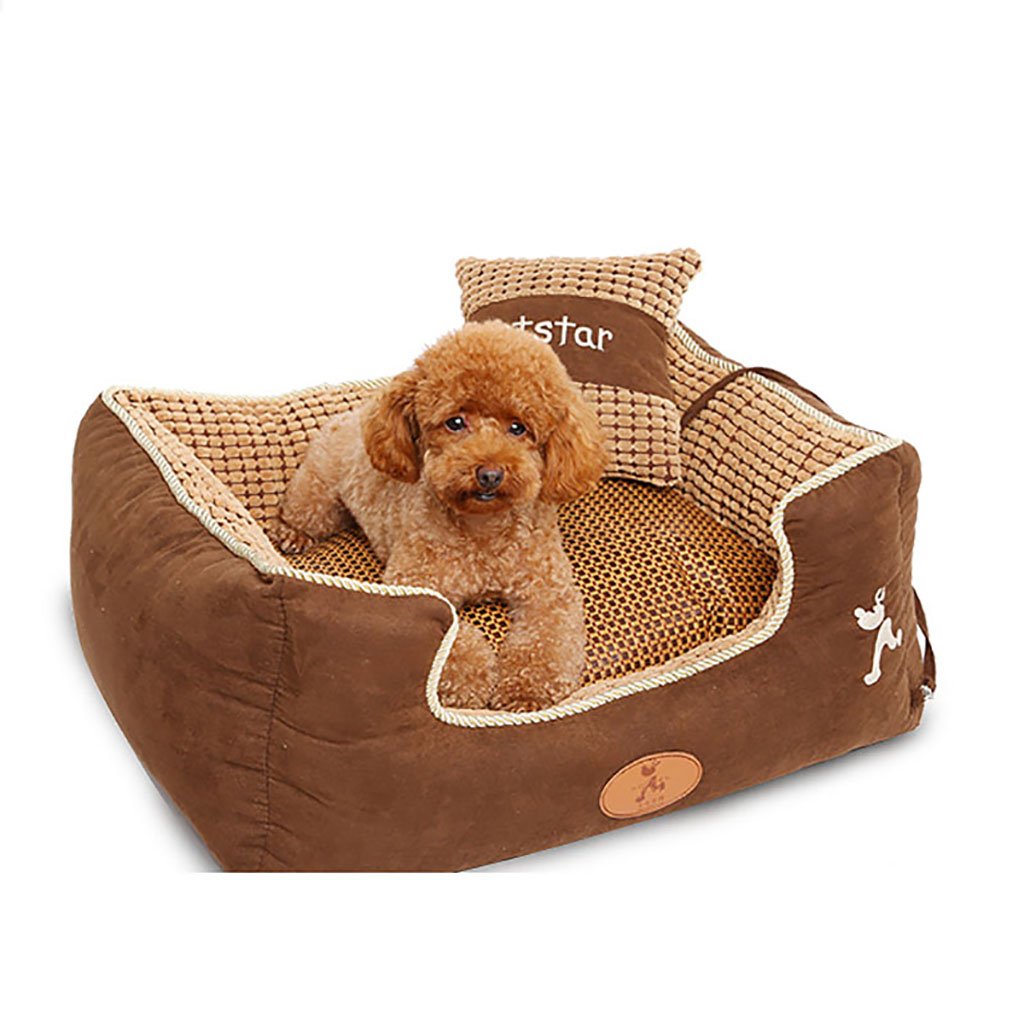 S S サイズ M S S 犬の家のペットベッド猫と小さな中型の大型犬のためのベストペット用品取り外し可能な洗浄茶色 B07dkj84mh さいず ベッドクッション 新品本物