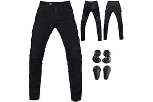 TAKUEY Winter Plus Velvet Men Motorcycle Riding Jeans Motocross Racing Pants CE Armored