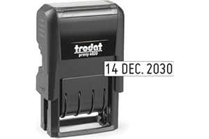 Trodat 4820 Printy 4.0, Self-Inking Date Stamp for Professional, Classroom and Personal Applications, .95 x 3.2cm, FRENCH For