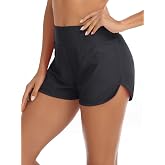 RELLECIGA Women's High Waisted Swim Board Shorts with Built-in Brief | Tummy Control,Quick Dry,4-Way Stretch,Water Sports,Beach Shorts,Swim Bottoms for Pool and Surfing