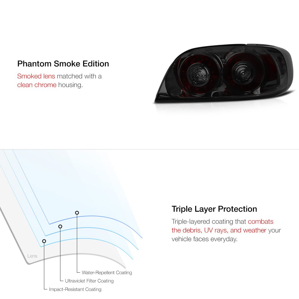 Amazon.com: VIPMOTOZ LED Tail Light Lamp Assembly For 2004-2008 Mazda RX-8  - Metallic Chrome Housing, Smoke Lens, Driver and Passenger Side: Automotive