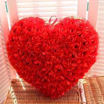 PragAart Heart Shape Rose Soft Plush Gift Festival Home Decor Valentines Birthday Gifts