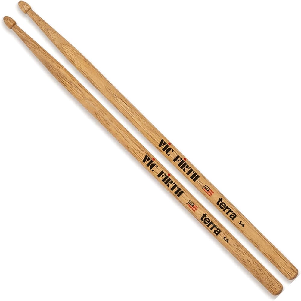 Vic Firth Terra 5AT Drum Stick 5A 16in 0.565in Hickory Tear Drop Tip