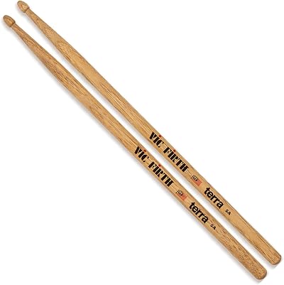 Vic Firth Terra 5AT Drum Stick 5A 16in 0.565in Hickory Tear Drop Tip